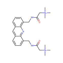 C[N+](C)(C)CC(=O)NCc1cccc2cc3cccc(CNC(=O)C[N+](C)(C)C)c3nc12 ZINC000045284688