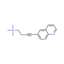 C[N+](C)(C)CCC#Cc1ccc2ncccc2c1 ZINC000028711893