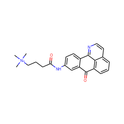 C[N+](C)(C)CCCC(=O)Nc1ccc2c(c1)C(=O)c1cccc3ccnc-2c13 ZINC000028902725