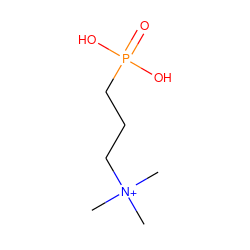 C[N+](C)(C)CCCP(=O)(O)O ZINC000114975879