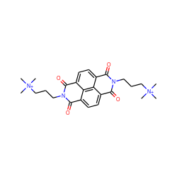 C[N+](C)(C)CCCn1c(=O)c2ccc3c(=O)n(CCC[N+](C)(C)C)c(=O)c4ccc(c1=O)c2c34 ZINC000028640060