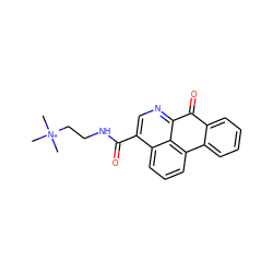 C[N+](C)(C)CCNC(=O)c1cnc2c3c(cccc13)-c1ccccc1C2=O ZINC000043062837