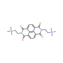 C[N+](C)(C)CCn1c(=O)c2ccc3c(=O)n(CC[N+](C)(C)C)c(=O)c4ccc(c1=O)c2c34 ZINC000028640057