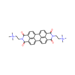 C[N+](C)(C)CCn1c(=O)c2ccc3c4ccc5c(=O)n(CC[N+](C)(C)C)c(=O)c6ccc(c7ccc(c1=O)c2c37)c4c56 ZINC000028640642