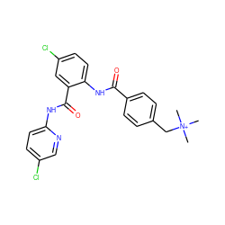 C[N+](C)(C)Cc1ccc(C(=O)Nc2ccc(Cl)cc2C(=O)Nc2ccc(Cl)cn2)cc1 ZINC000034049451