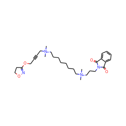 C[N+](C)(CC#CCOC1=NOCC1)CCCCCCCC[N+](C)(C)CCCN1C(=O)c2ccccc2C1=O ZINC000103266392