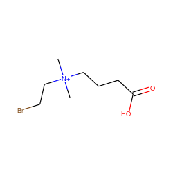 C[N+](C)(CCBr)CCCC(=O)O ZINC000169309005