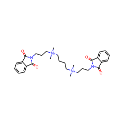 C[N+](C)(CCCC[N+](C)(C)CCCN1C(=O)c2ccccc2C1=O)CCCN1C(=O)c2ccccc2C1=O ZINC000013795096