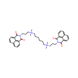 C[N+](C)(CCCCCC[N+](C)(C)CCCN1C(=O)c2cccc3cccc(c23)C1=O)CCCN1C(=O)c2cccc3cccc(c23)C1=O ZINC000004490949