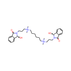 C[N+](C)(CCCCCC[N+](C)(C)CCCN1C(=O)c2ccccc2[C@@H]1O)CCCN1C(=O)c2ccccc2[C@@H]1O ZINC000026249187