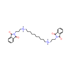 C[N+](C)(CCCCCCCCCC[N+](C)(C)CCCN1C(=O)c2ccccc2C1=O)CCCN1C(=O)c2ccccc2C1=O ZINC000027981496