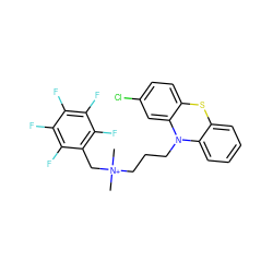 C[N+](C)(CCCN1c2ccccc2Sc2ccc(Cl)cc21)Cc1c(F)c(F)c(F)c(F)c1F ZINC000013812802