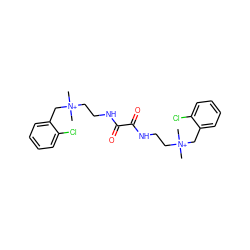 C[N+](C)(CCNC(=O)C(=O)NCC[N+](C)(C)Cc1ccccc1Cl)Cc1ccccc1Cl ZINC000066099202