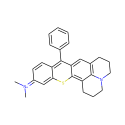 C[N+](C)=c1ccc2c(-c3ccccc3)c3cc4c5c(c3sc-2c1)CCCN5CCC4 ZINC000034964460