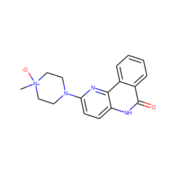 C[N+]1([O-])CCN(c2ccc3[nH]c(=O)c4ccccc4c3n2)CC1 ZINC000013524010