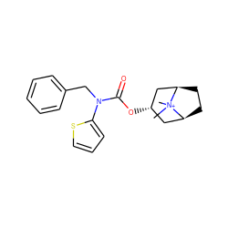 C[N+]1(C)[C@H]2CC[C@@H]1C[C@@H](OC(=O)N(Cc1ccccc1)c1cccs1)C2 ZINC000101152298