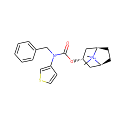 C[N+]1(C)[C@H]2CC[C@@H]1C[C@@H](OC(=O)N(Cc1ccccc1)c1ccsc1)C2 ZINC000101151873