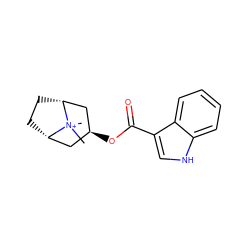 C[N+]1(C)[C@H]2CC[C@@H]1C[C@@H](OC(=O)c1c[nH]c3ccccc13)C2 ZINC000253979287