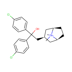 C[N+]1(C)[C@H]2CC[C@@H]1C[C@H](CC(O)(c1ccc(Cl)cc1)c1ccc(Cl)cc1)C2 ZINC000103234808