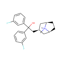 C[N+]1(C)[C@H]2CC[C@@H]1C[C@H](CC(O)(c1cccc(F)c1)c1cccc(F)c1)C2 ZINC000103233986