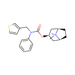 C[N+]1(C)[C@H]2CC[C@@H]1C[C@H](OC(=O)N(Cc1ccsc1)c1ccccc1)C2 ZINC000101152160