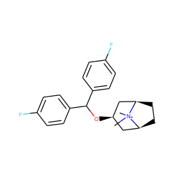 C[N+]1(C)[C@H]2CC[C@@H]1C[C@H](OC(c1ccc(F)cc1)c1ccc(F)cc1)C2 ZINC000103225841