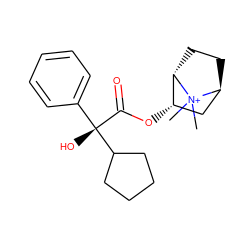 C[N+]1(C)[C@H]2CC[C@H]1[C@@H](OC(=O)[C@@](O)(c1ccccc1)C1CCCC1)C2 ZINC000114014829