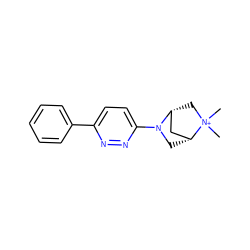 C[N+]1(C)C[C@@H]2C[C@H]1CN2c1ccc(-c2ccccc2)nn1 ZINC000034987130