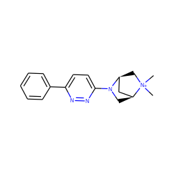 C[N+]1(C)C[C@H]2C[C@@H]1CN2c1ccc(-c2ccccc2)nn1 ZINC000034987131