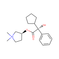 C[N+]1(C)CC[C@H](OC(=O)[C@](O)(c2ccccc2)C2CCCC2)C1 ZINC000000000346