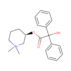 C[N+]1(C)CCC[C@@H](OC(=O)C(O)(c2ccccc2)c2ccccc2)C1 ZINC000003813083