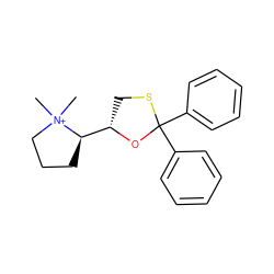 C[N+]1(C)CCC[C@@H]1[C@@H]1CSC(c2ccccc2)(c2ccccc2)O1 ZINC000035273602