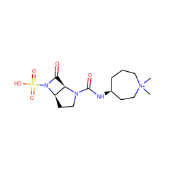 C[N+]1(C)CCC[C@H](NC(=O)N2CC[C@@H]3[C@H]2C(=O)N3S(=O)(=O)O)CC1 ZINC000072112723