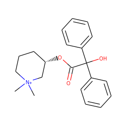 C[N+]1(C)CCC[C@H](OC(=O)C(O)(c2ccccc2)c2ccccc2)C1 ZINC000000000449