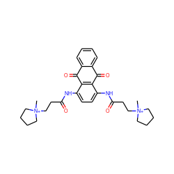 C[N+]1(CCC(=O)Nc2ccc(NC(=O)CC[N+]3(C)CCCC3)c3c2C(=O)c2ccccc2C3=O)CCCC1 ZINC000004393889