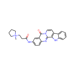 C[N+]1(CCC(=O)Nc2ccc3nc4c5[nH]c6ccccc6c5ccn4c(=O)c3c2)CCCC1 ZINC000096258309