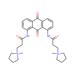 C[N+]1(CCC(=O)Nc2cccc3c2C(=O)c2c(NC(=O)CC[N+]4(C)CCCC4)cccc2C3=O)CCCC1 ZINC000013556244