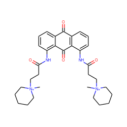 C[N+]1(CCC(=O)Nc2cccc3c2C(=O)c2c(NC(=O)CC[N+]4(C)CCCCC4)cccc2C3=O)CCCCC1 ZINC000027549379