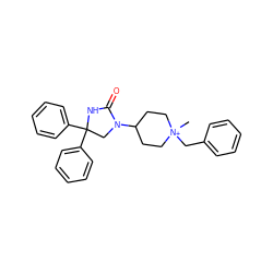 C[N+]1(Cc2ccccc2)CCC(N2CC(c3ccccc3)(c3ccccc3)NC2=O)CC1 ZINC000034802352