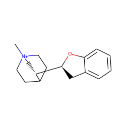 C[N+]12CCC(CC1)[C@@H]([C@@H]1Cc3ccccc3O1)C2 ZINC000013740335