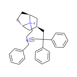 C[N@+]1(CCCc2ccccc2)[C@H]2CC[C@H]1C[C@@H](CC(C#N)(c1ccccc1)c1ccccc1)C2 ZINC000299816440