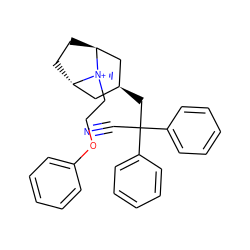 C[N@+]1(CCOc2ccccc2)[C@H]2CC[C@H]1C[C@@H](CC(C#N)(c1ccccc1)c1ccccc1)C2 ZINC000299815972