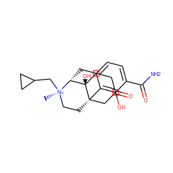 C[N@@+]1(CC2CC2)CC[C@]23CC(=O)CC[C@@]2(O)[C@H]1Cc1ccc(C(N)=O)c(O)c13 ZINC000261075009