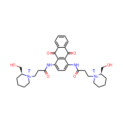 C[N@@+]1(CCC(=O)Nc2ccc(NC(=O)CC[N@@+]3(C)CCCC[C@H]3CO)c3c2C(=O)c2ccccc2C3=O)CCCC[C@@H]1CO ZINC000253687541