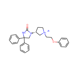 C[N@@+]1(CCOc2ccccc2)CC[C@@H](N2CC(c3ccccc3)(c3ccccc3)NC2=O)C1 ZINC000261141037