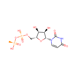 C[P@@](=O)(O)O[P@@](=O)(O)OC[C@H]1O[C@@H](n2ccc(=O)[nH]c2=O)[C@H](O)[C@@H]1O ZINC000045244908