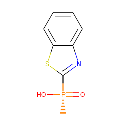 C[P@](=O)(O)c1nc2ccccc2s1 ZINC000000197911