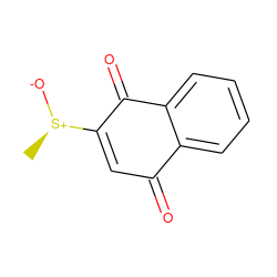 C[S@@+]([O-])C1=CC(=O)c2ccccc2C1=O ZINC000095592879