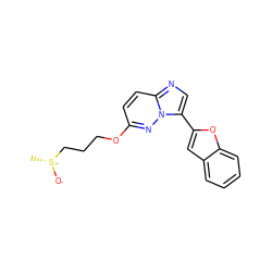 C[S@@+]([O-])CCCOc1ccc2ncc(-c3cc4ccccc4o3)n2n1 ZINC000205047092