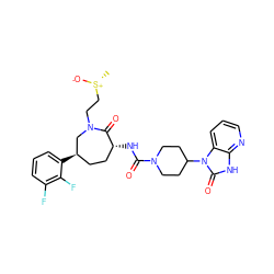 C[S@@+]([O-])CCN1C[C@H](c2cccc(F)c2F)CC[C@@H](NC(=O)N2CCC(n3c(=O)[nH]c4ncccc43)CC2)C1=O ZINC000028827342